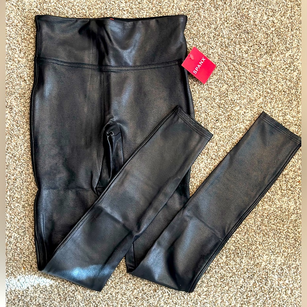 Brand New with Tags Spanks Faux Leather Leggings